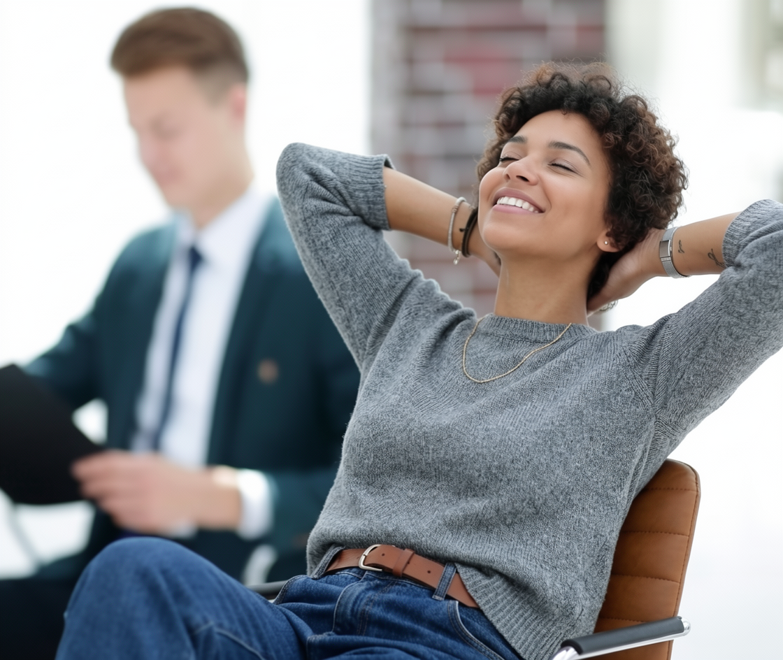 Relaxing in Office